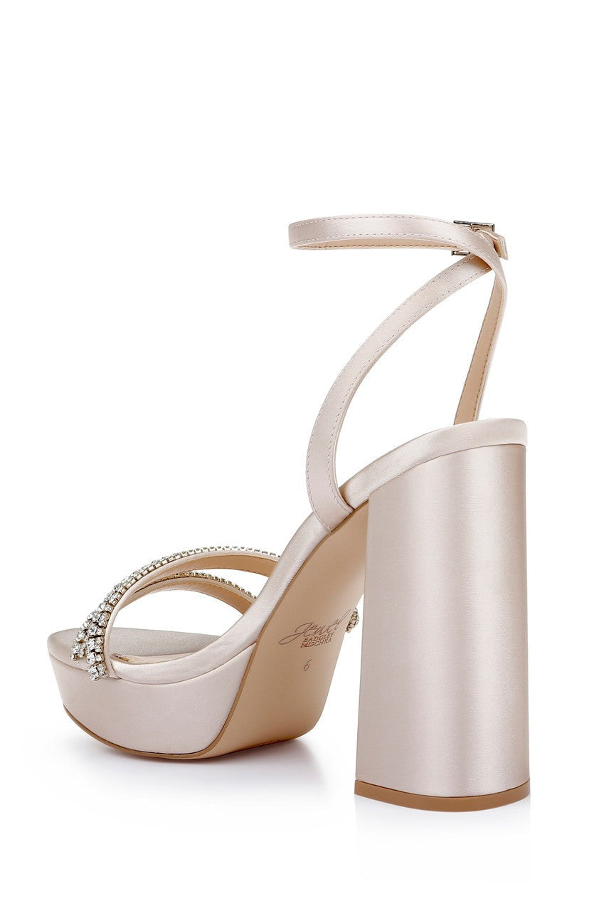 Rochel Platform Block Heel with Gemstone Embellished Straps