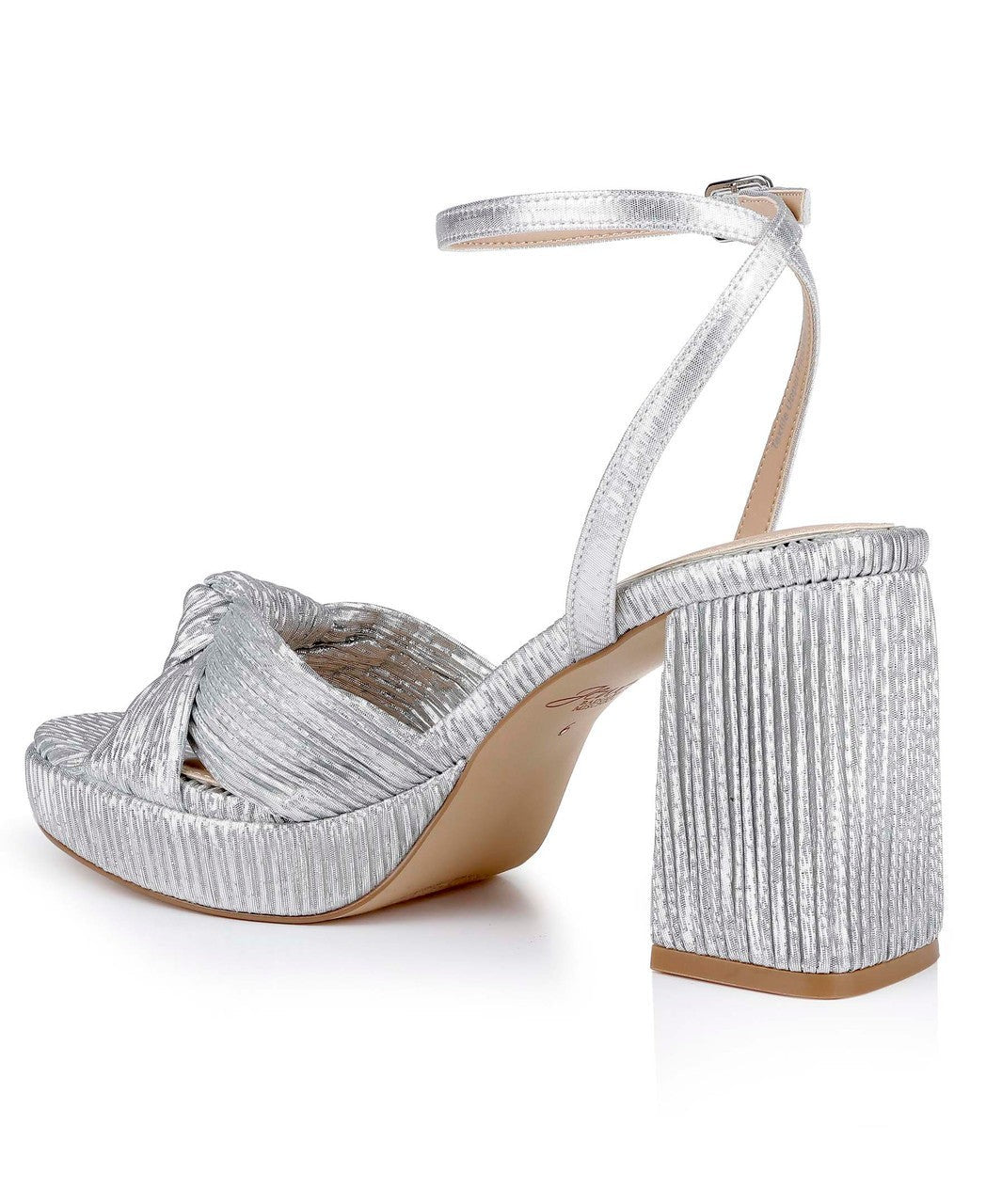 Tyler Ribbed Open Toe Block Heels