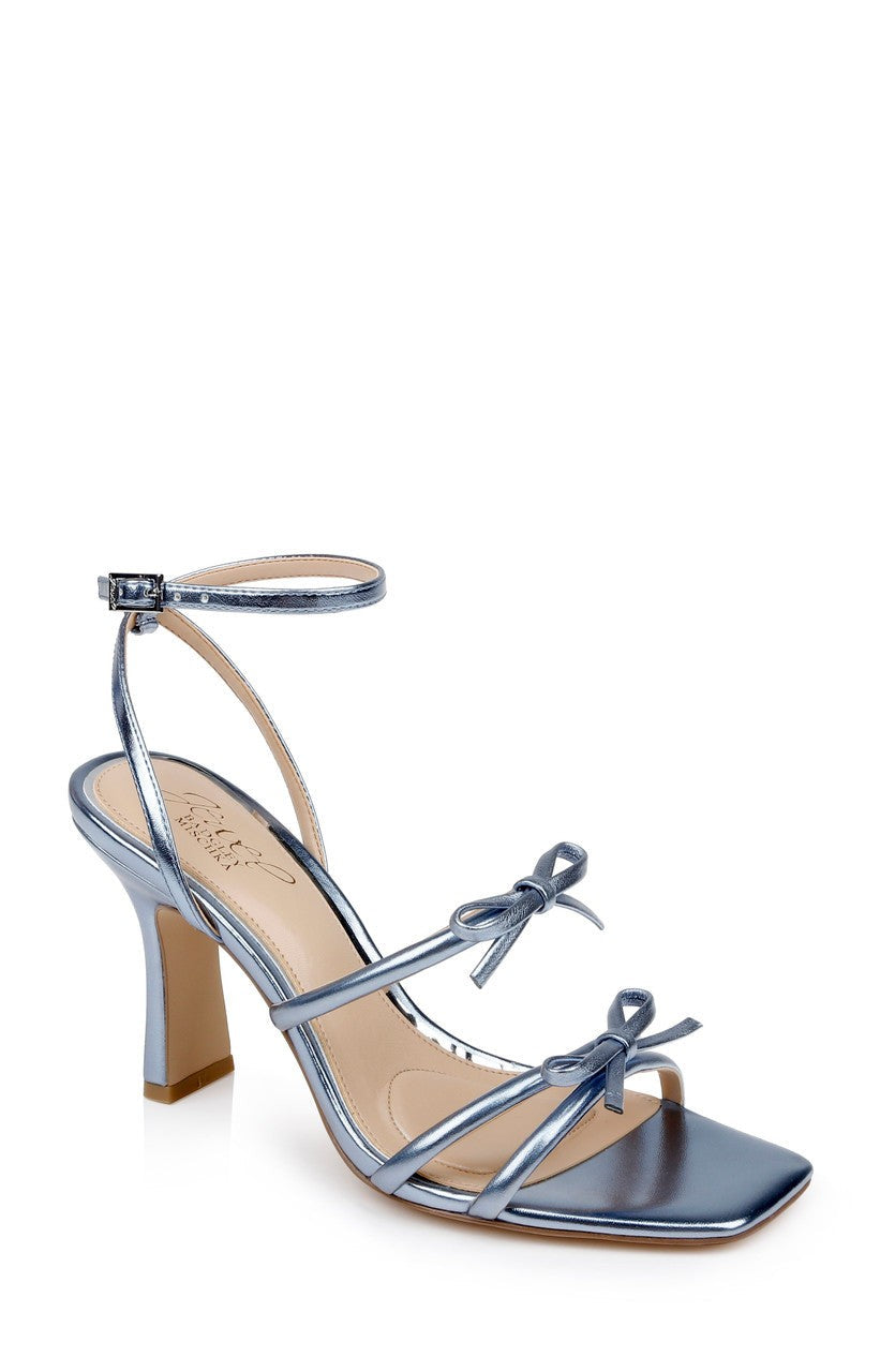 Kiyomi II Metallic Delicate Sandal with Bow Straps