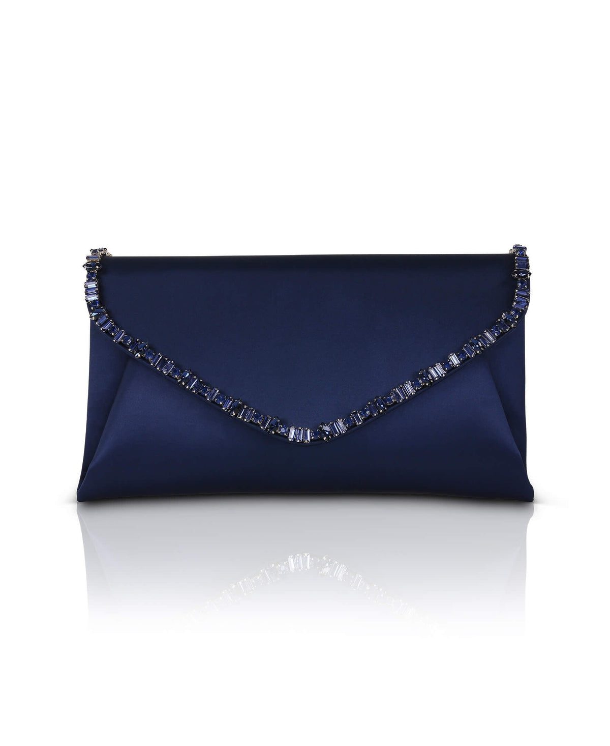 Mika Mixed Crystal Satin Envelope Clutch