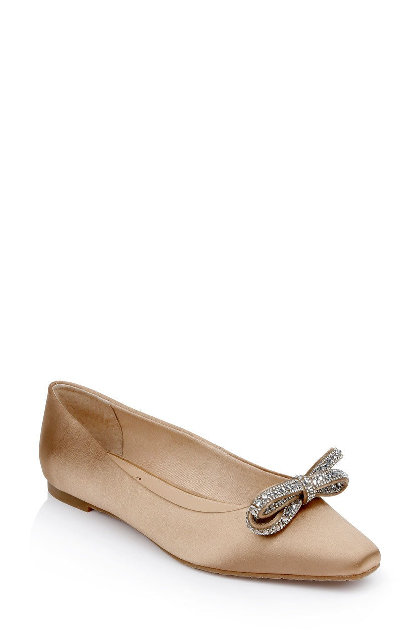 Hesther Ballerina Flats with Rhinestone Bow