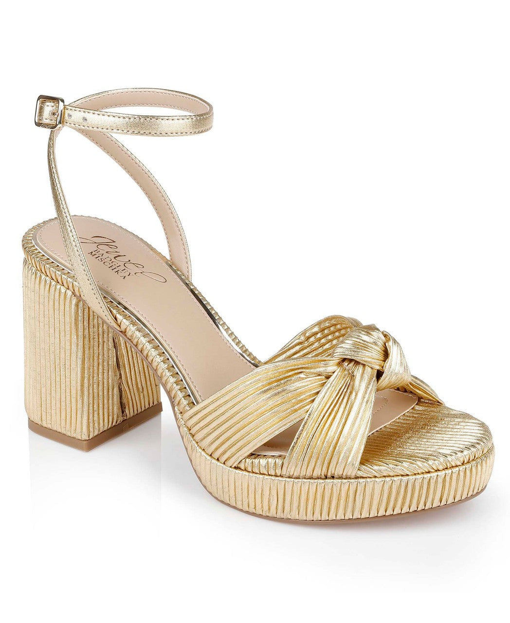 Tyler Ribbed Open Toe Block Heels