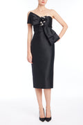Beaded Bow Front Cocktail Dress