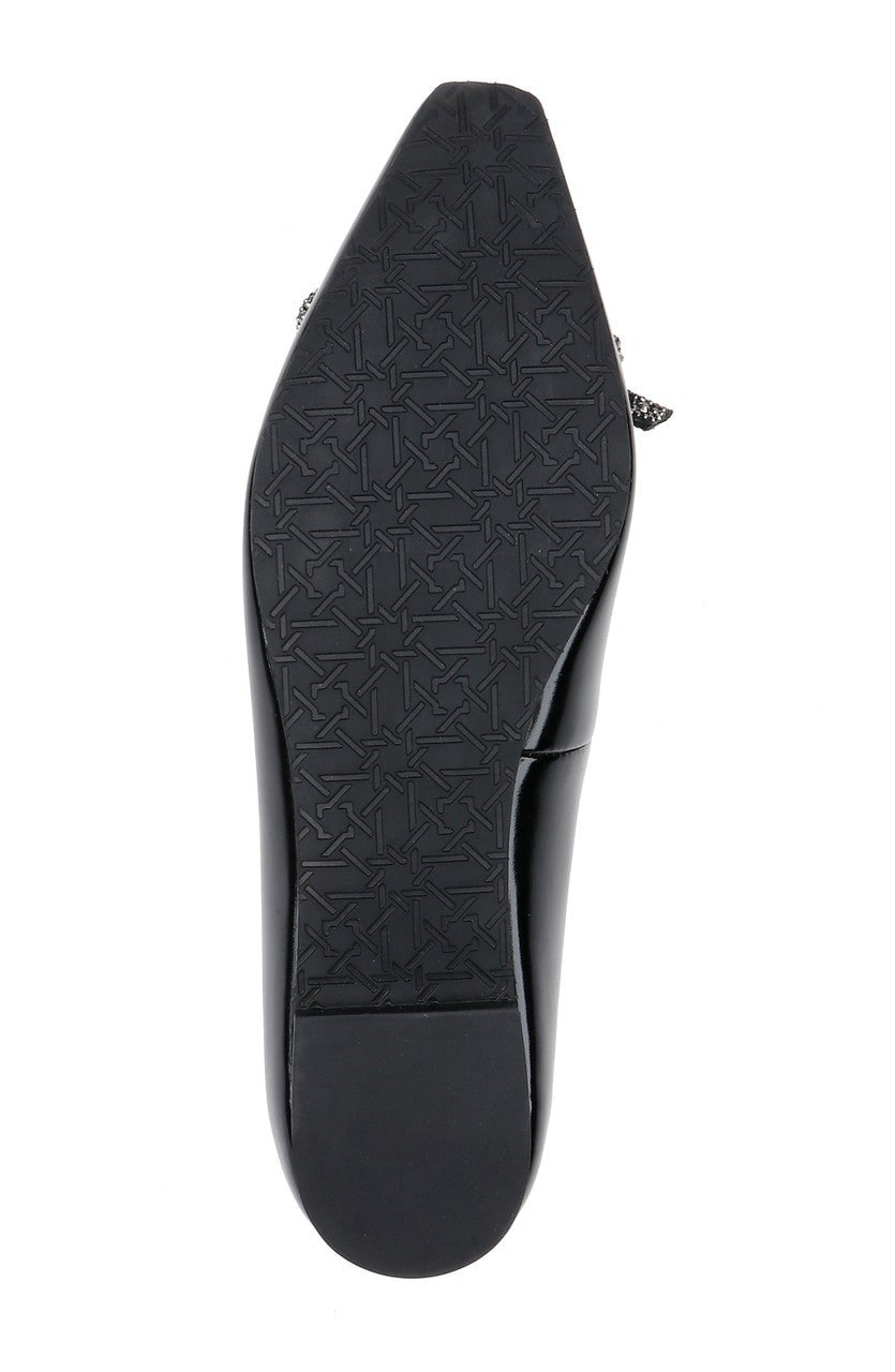 Hesther Ballerina Flats with Rhinestone Bow