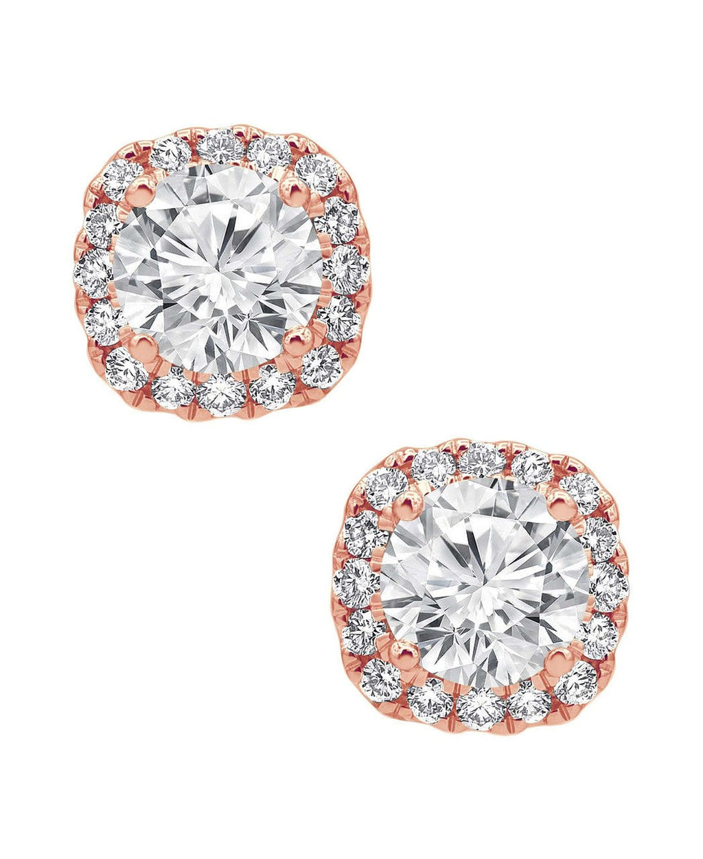 Cushion Diamond Stud Earrings