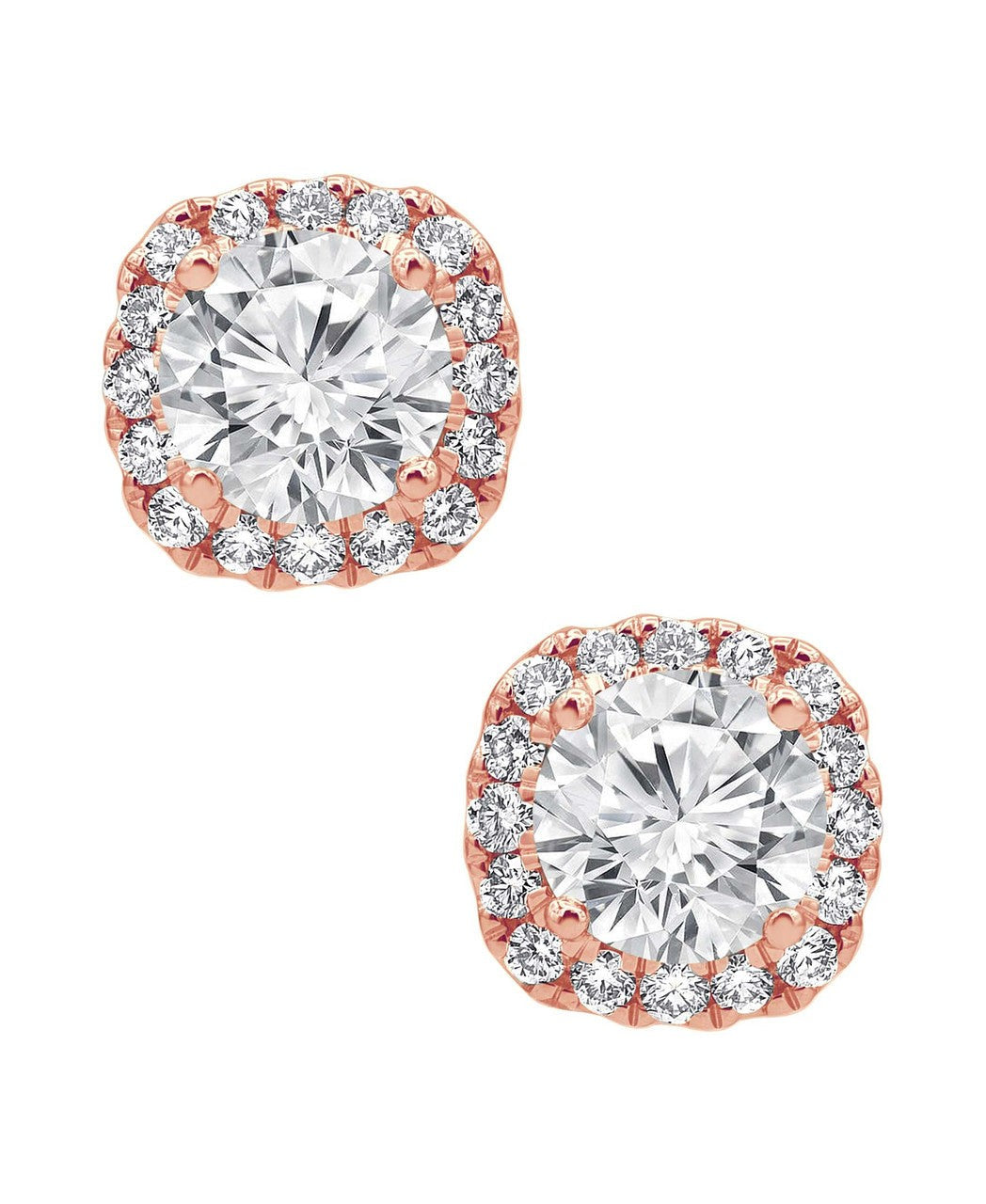 Cushion Diamond Stud Earrings