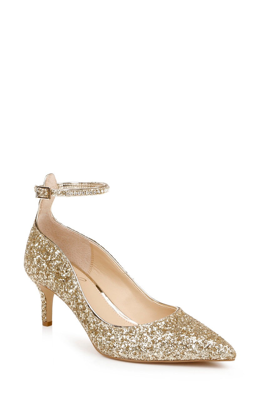 Jamila Ankle Strap Kitten Heel