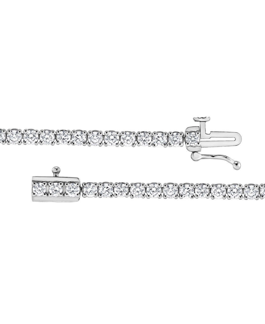 4CTTW Round Cut Diamond Tennis Bracelet