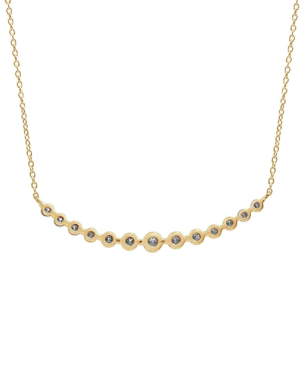 Diamond Curved Bar Collar Necklace