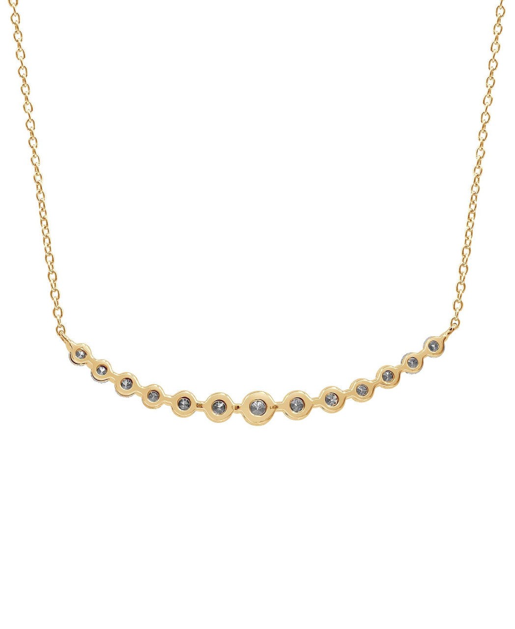 Diamond Curved Bar Collar Necklace