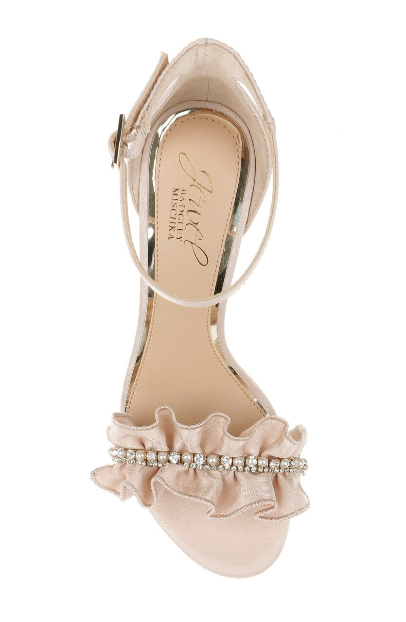 Deva Ruffle High Block Heel