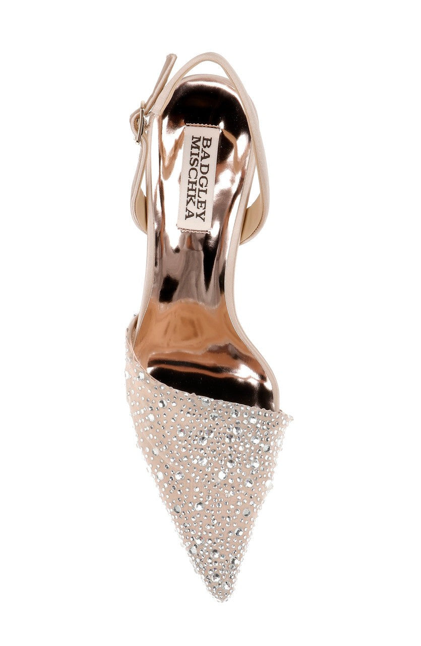 Brenna Rhinestone-Studded 2-Piece Slingbacks