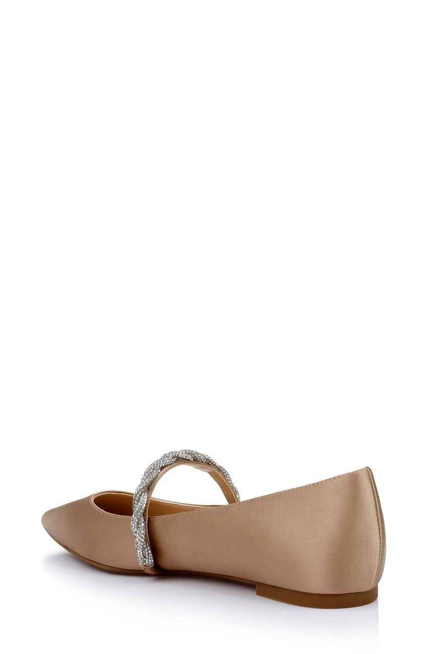 Vana Pointed Flats with Embellished Straps