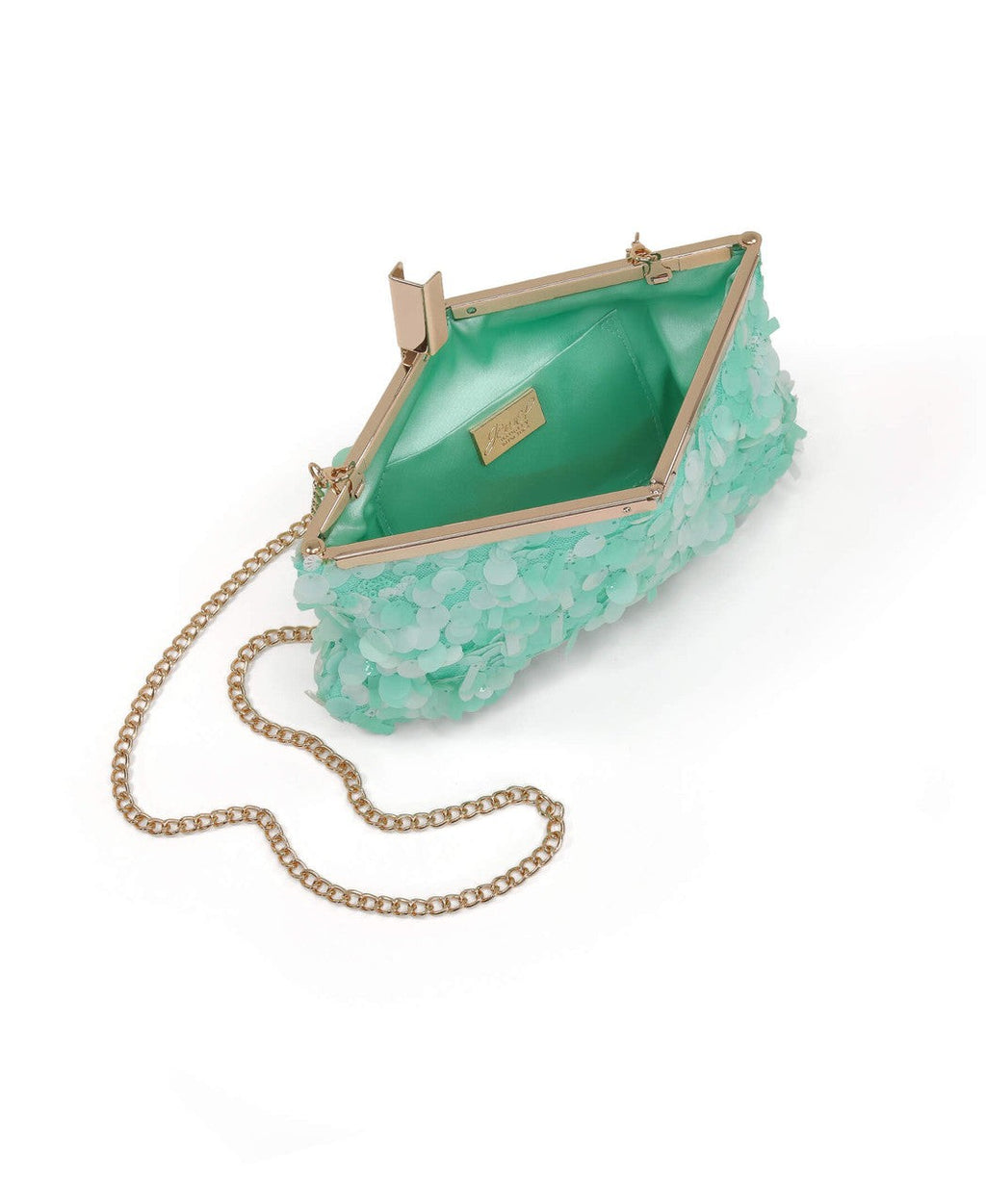 Briar Sequin Hinged Frame Clutch