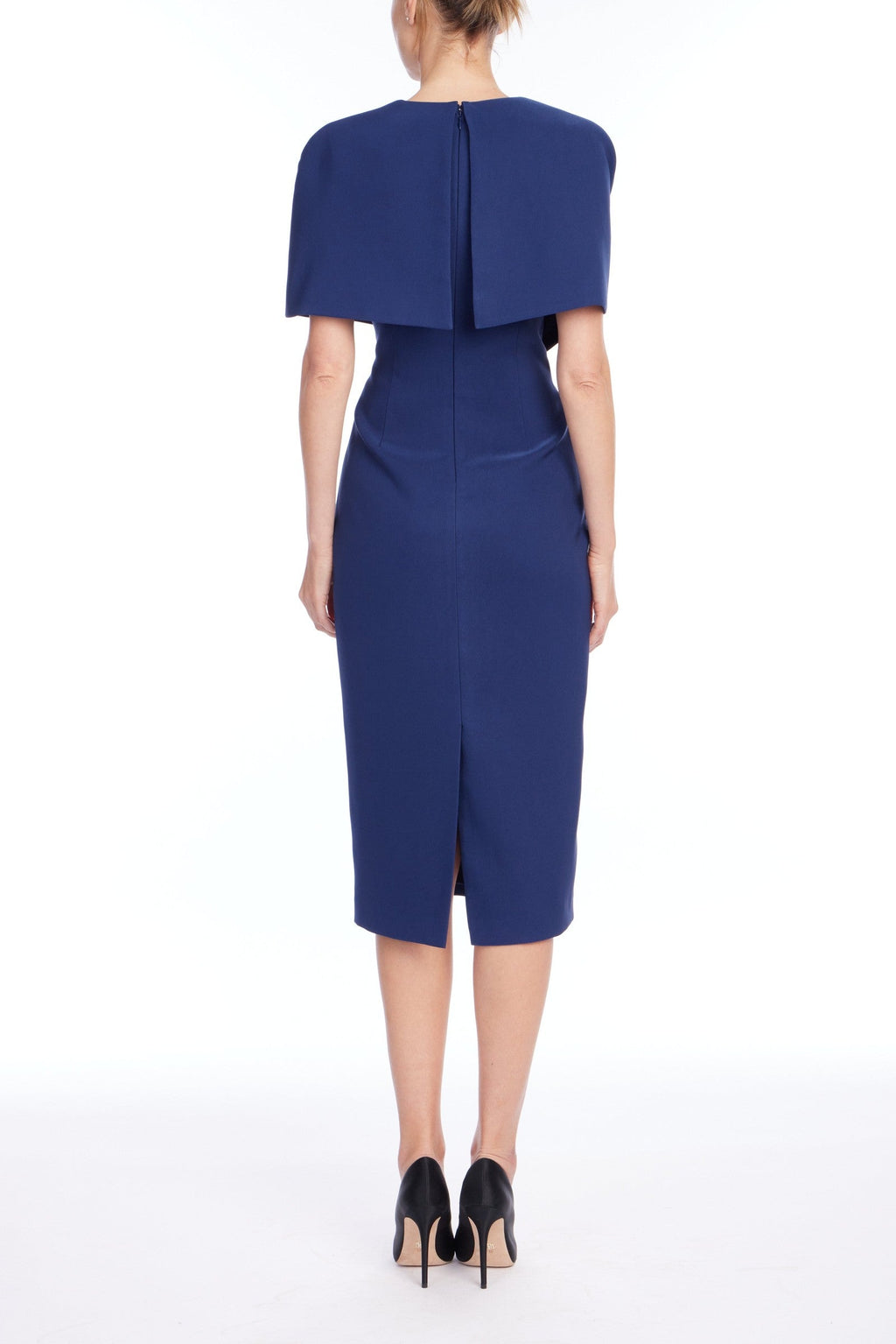 Wrap Shoulder Sheath Cocktail Dress