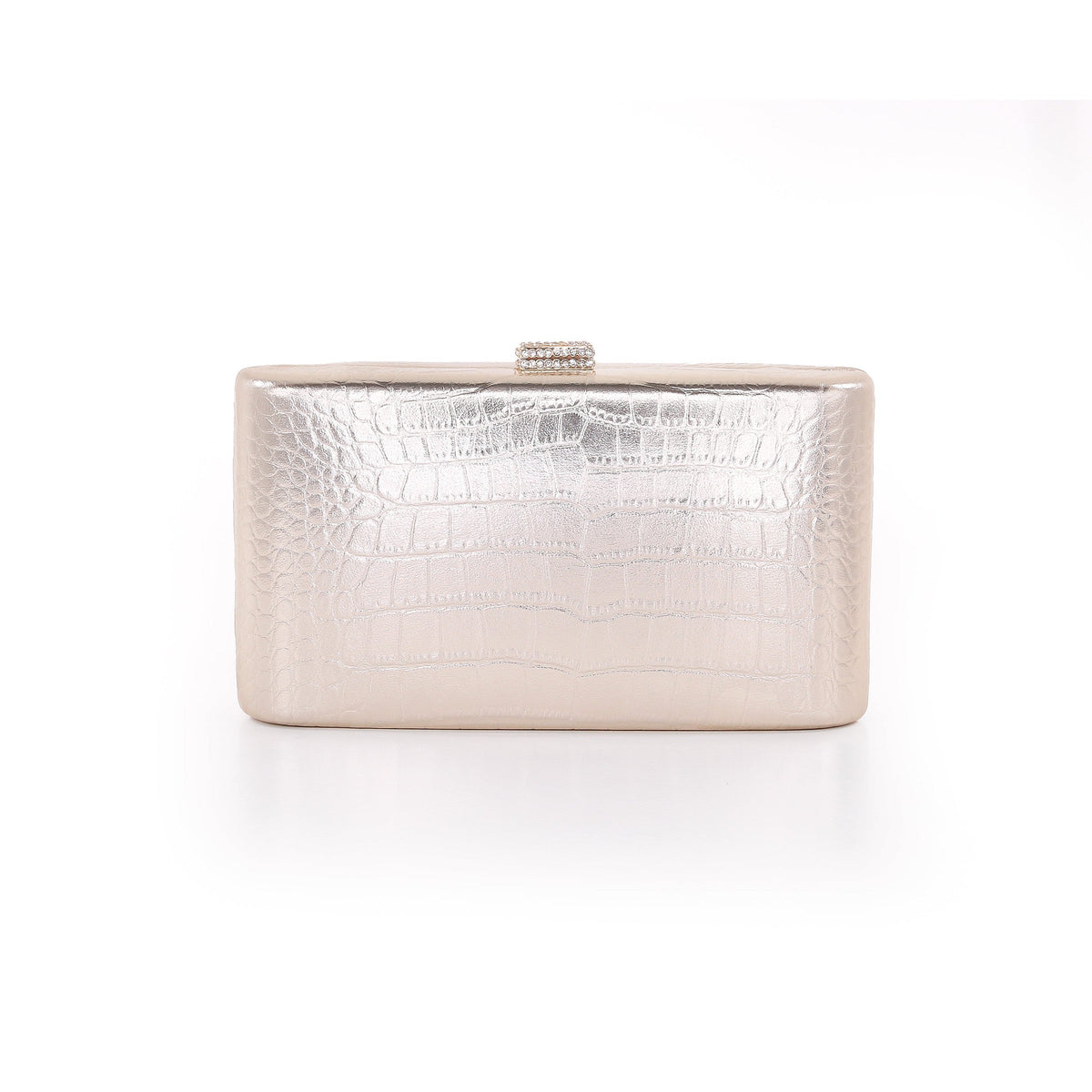 Cleo Croc Embossed Leather Minaudiere