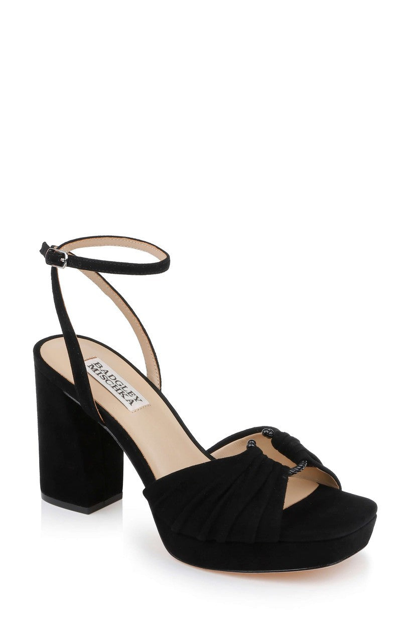 Veda Platform Block Heel Sandal with Ankle Strap