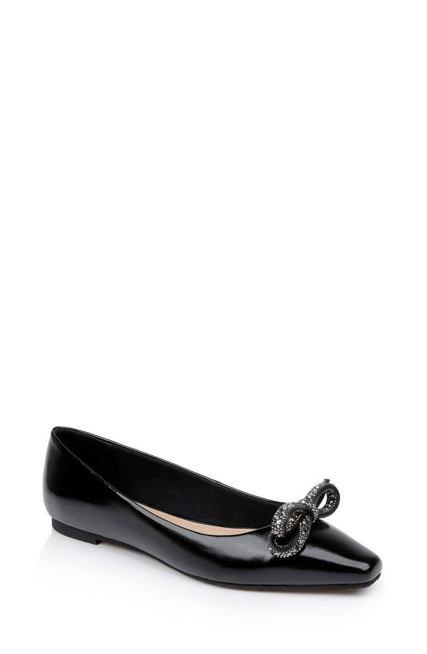Hesther Ballerina Flats with Rhinestone Bow