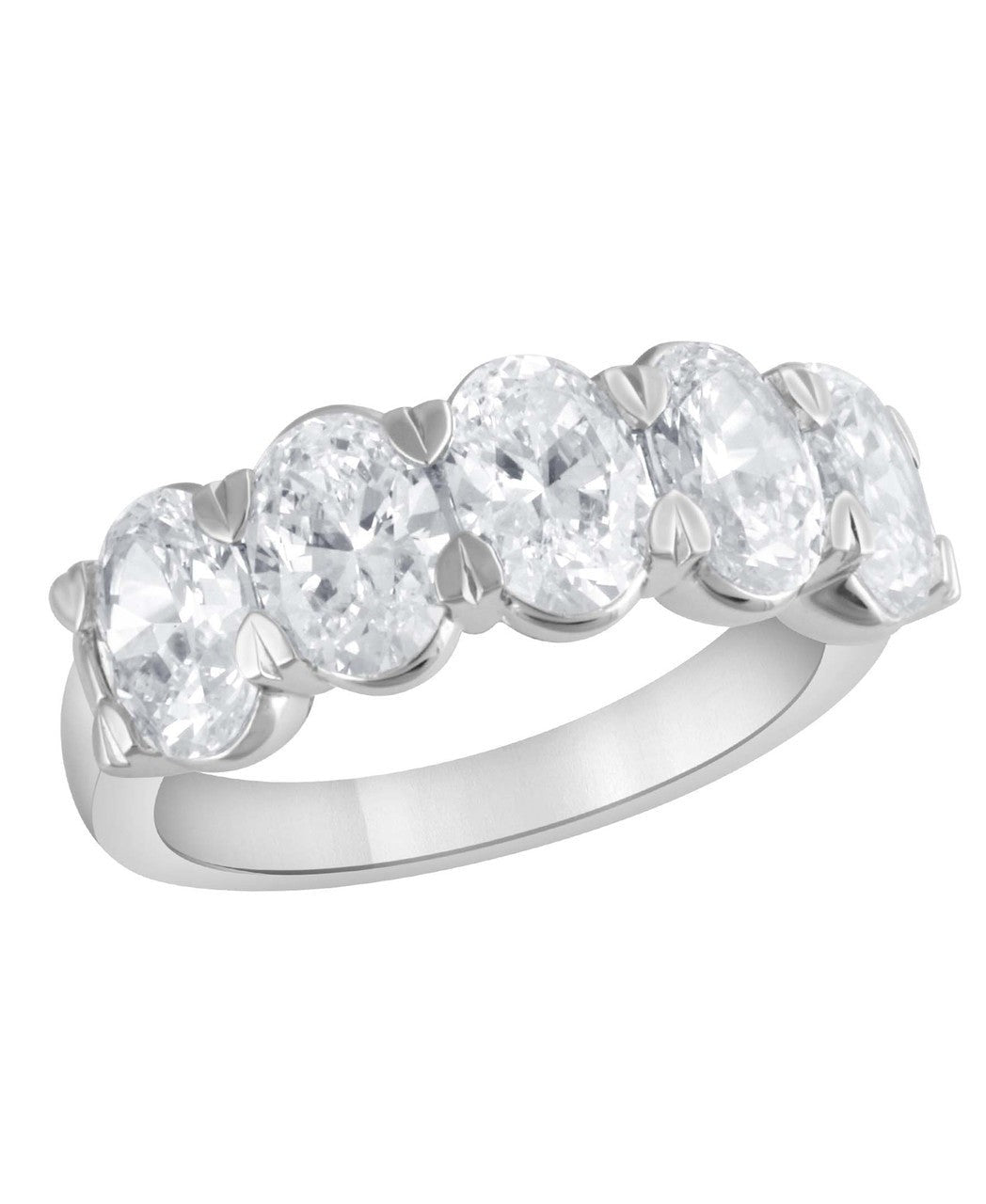 Oval-Cut Diamond Wedding Band