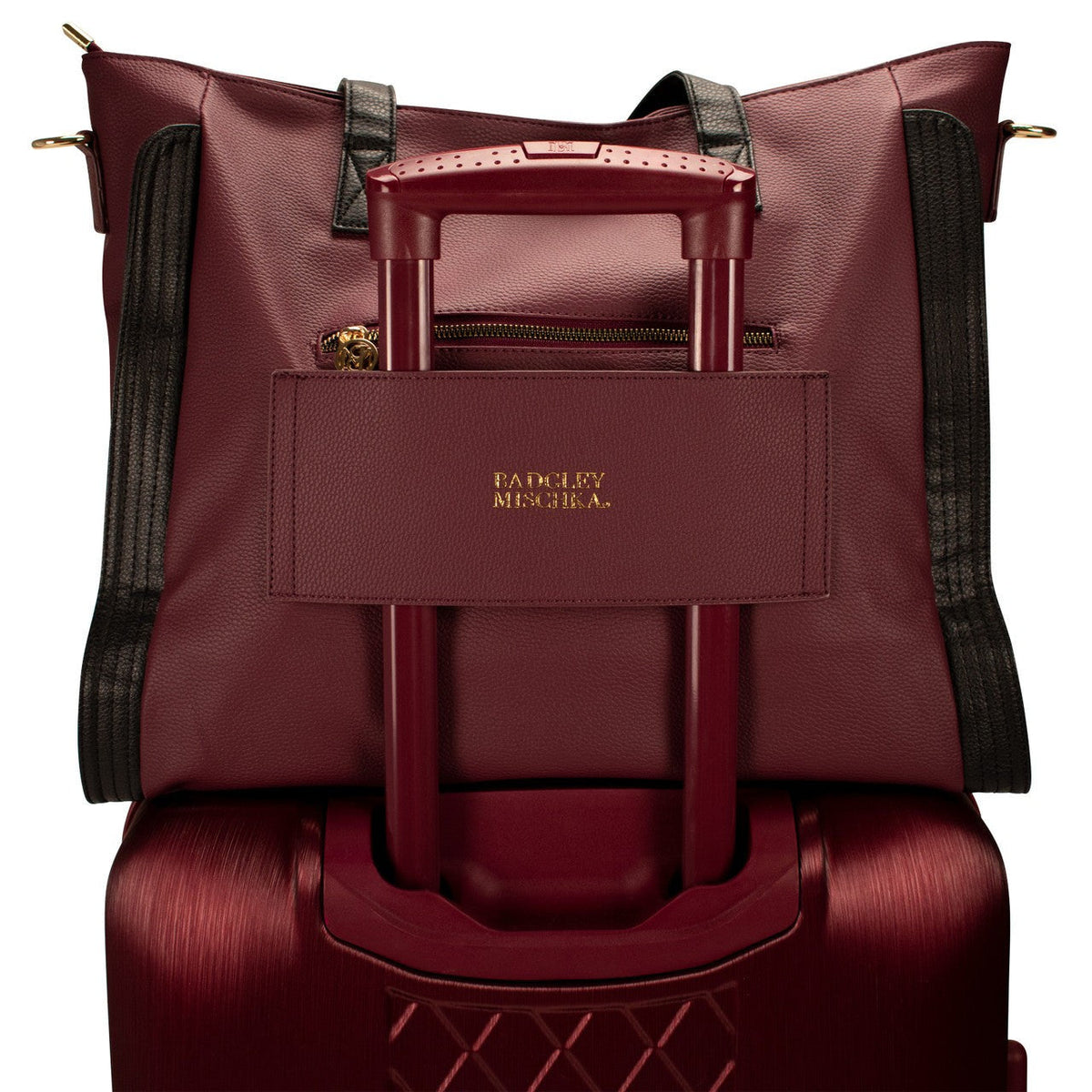 Rose Vegan Leather Travel Tote Weekender Bag
