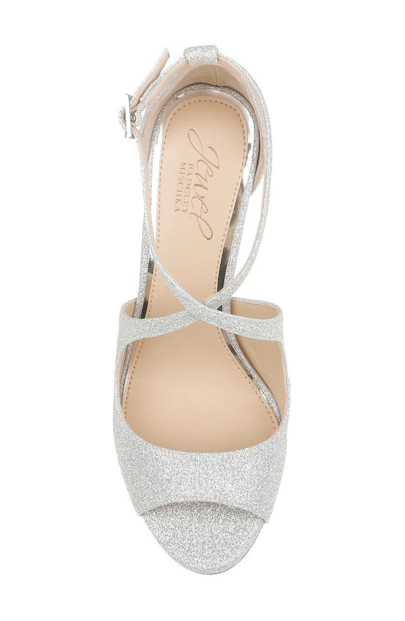 Jonna Glitter Peep Toe Pumps