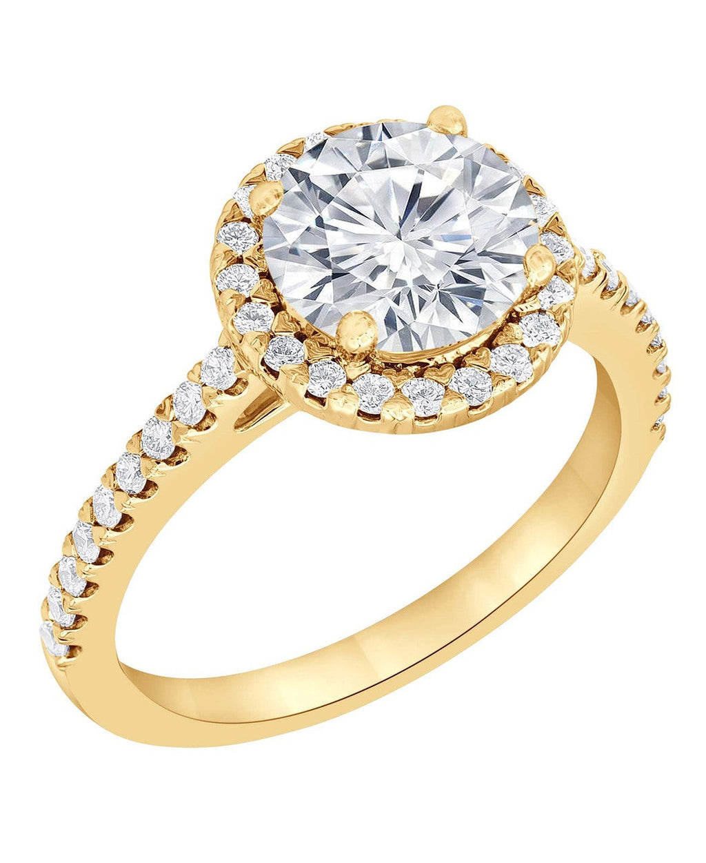 Diamond Halo Solitaire Plus Engagement Ring