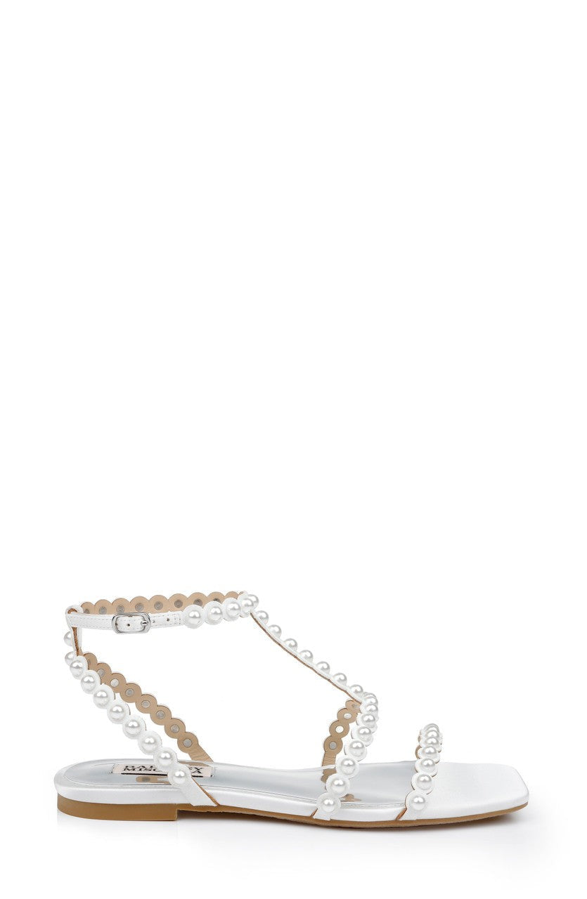 Cami Pearled Gladiator Flat Sandal