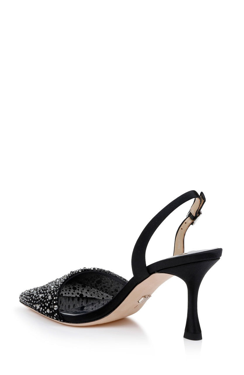 Brenna Rhinestone-Studded 2-Piece Slingbacks