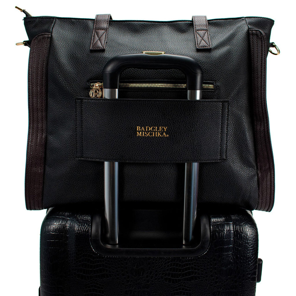 Rose Vegan Leather Travel Tote Weekender Bag