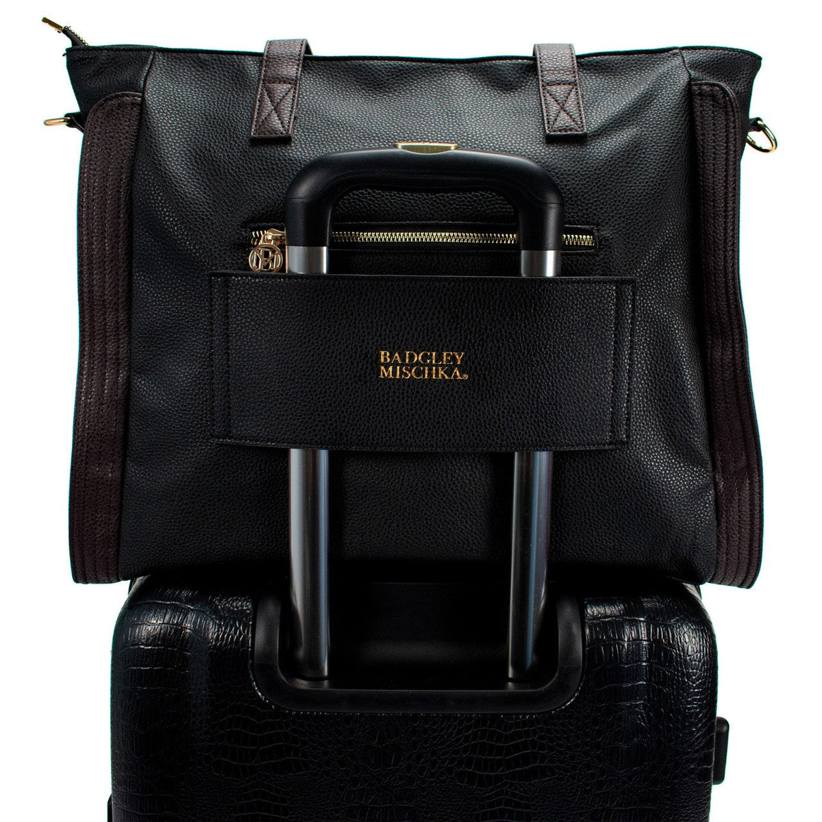 Rose Vegan Leather Travel Tote Weekender Bag