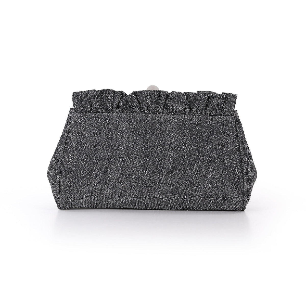 Ria Ruffled Sparkle Jacquard Clutch