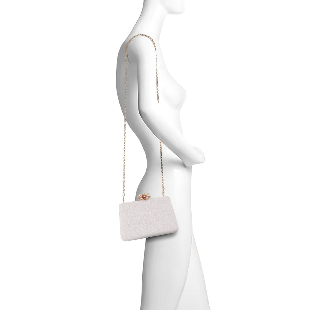 Coco Crochet Lace Minaudiere Clutch