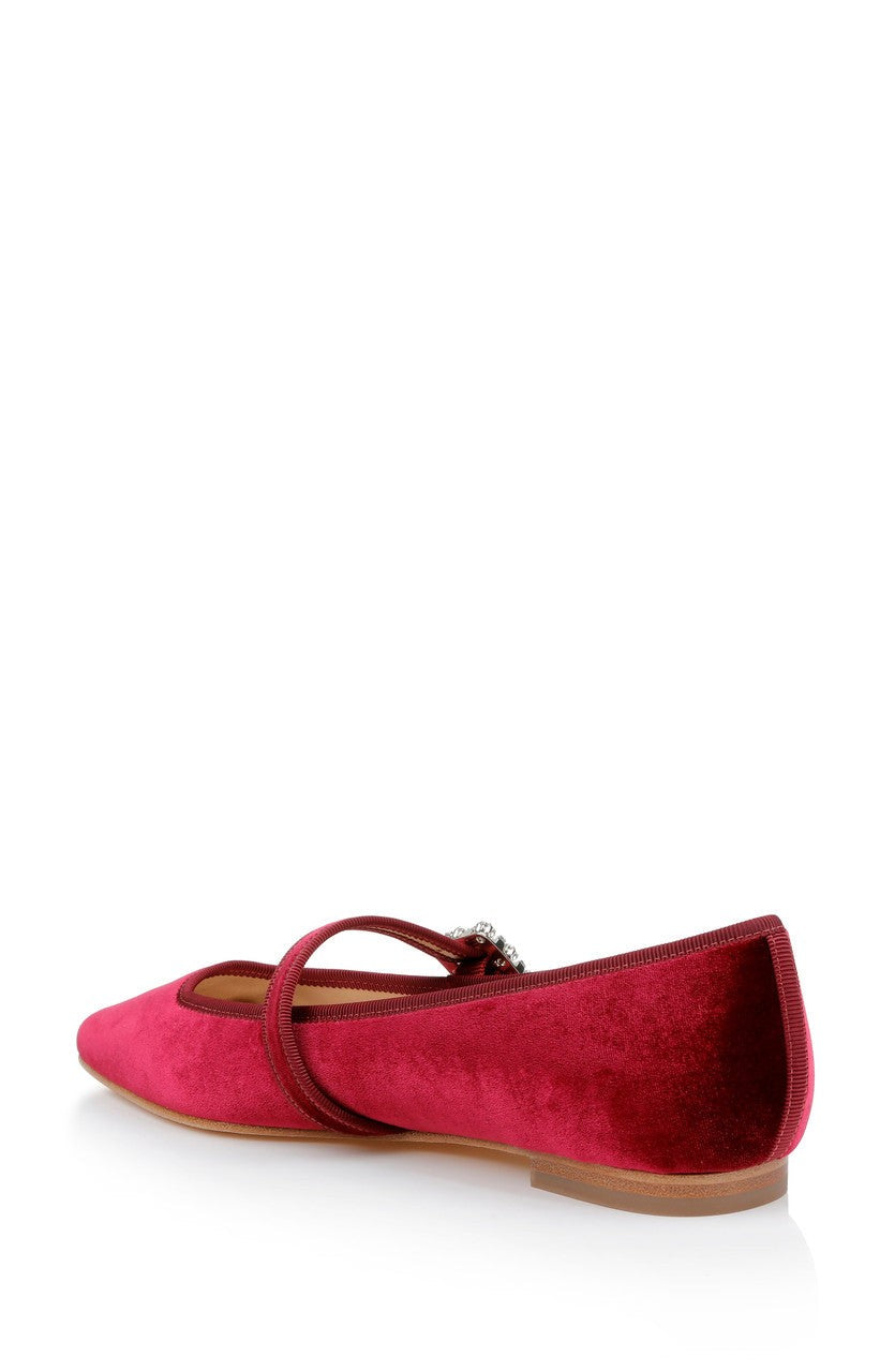 Brystol Ballerina Flats with Crystal Buckle