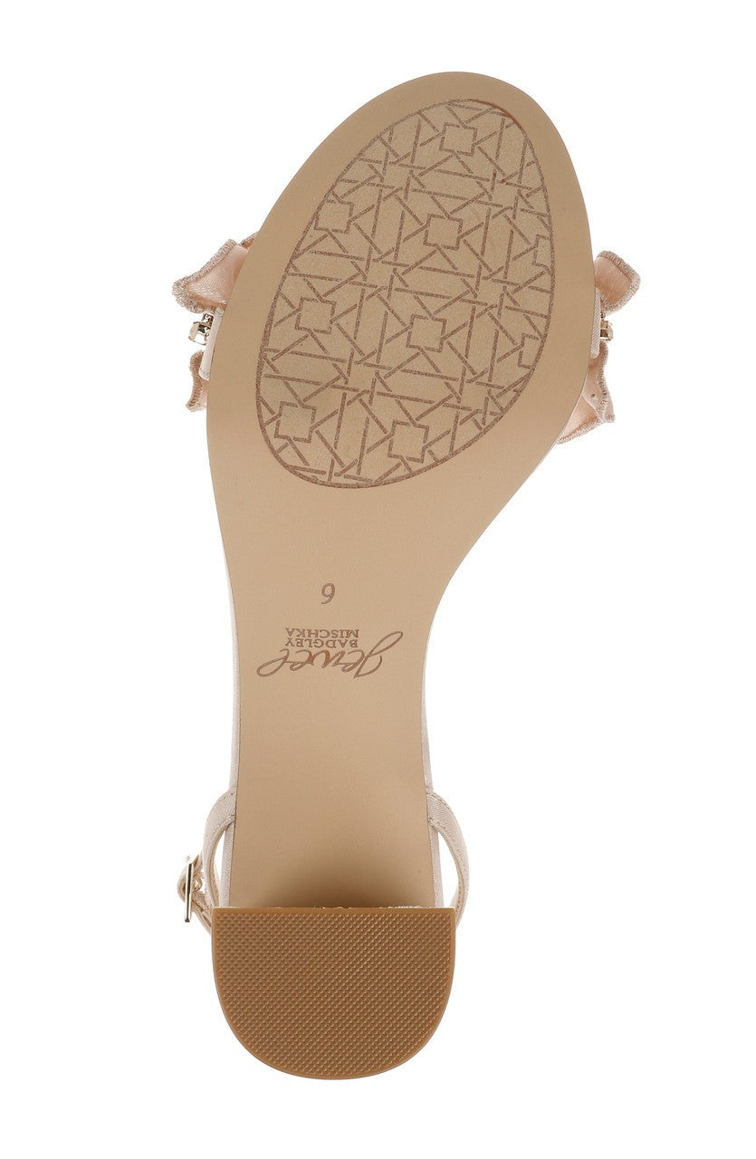 Desirie Ruffle Block Heel Sandal