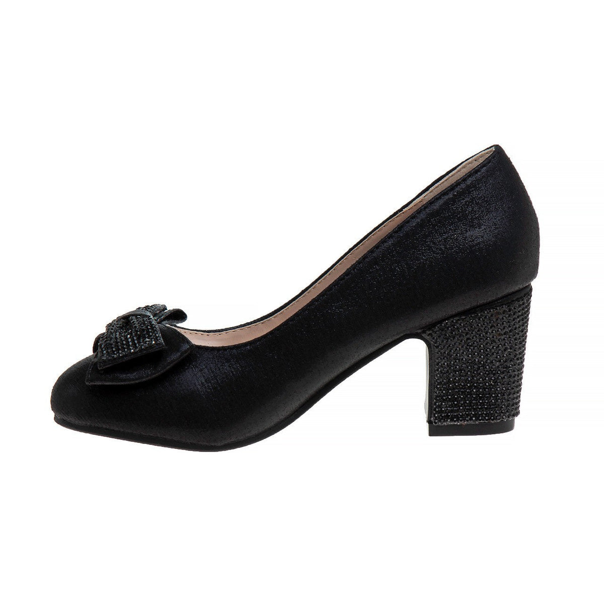 Girls' Sparkle Studded Bow Dress Shoes