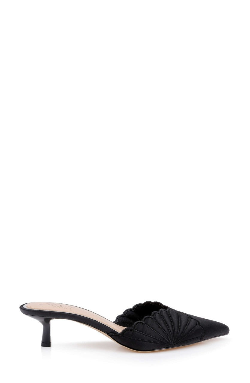 Palmer Pointed Toe Kitten Heel Mules