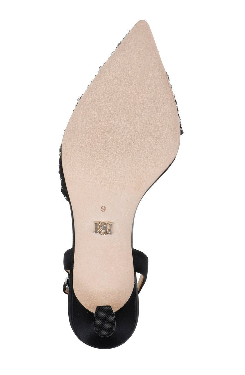 Brenna Rhinestone-Studded 2-Piece Slingbacks