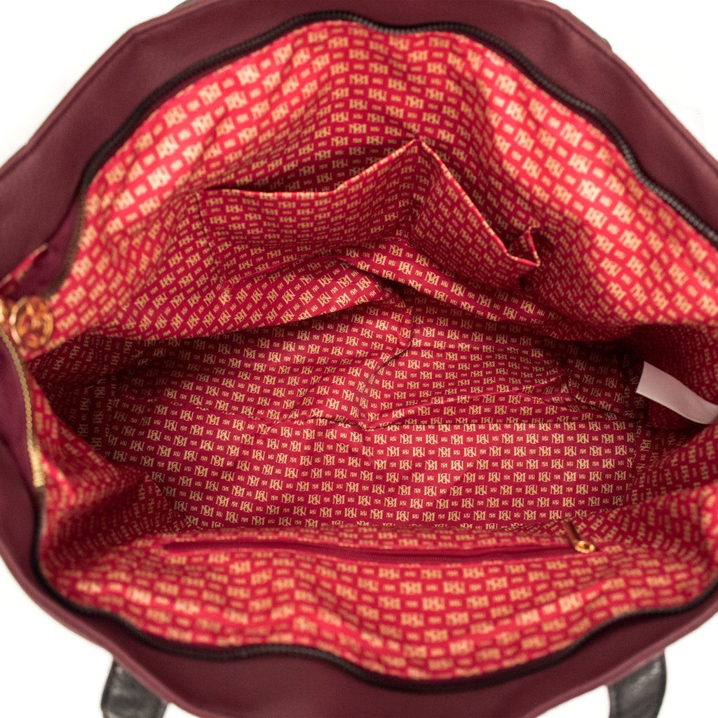 Rose Vegan Leather Travel Tote Weekender Bag