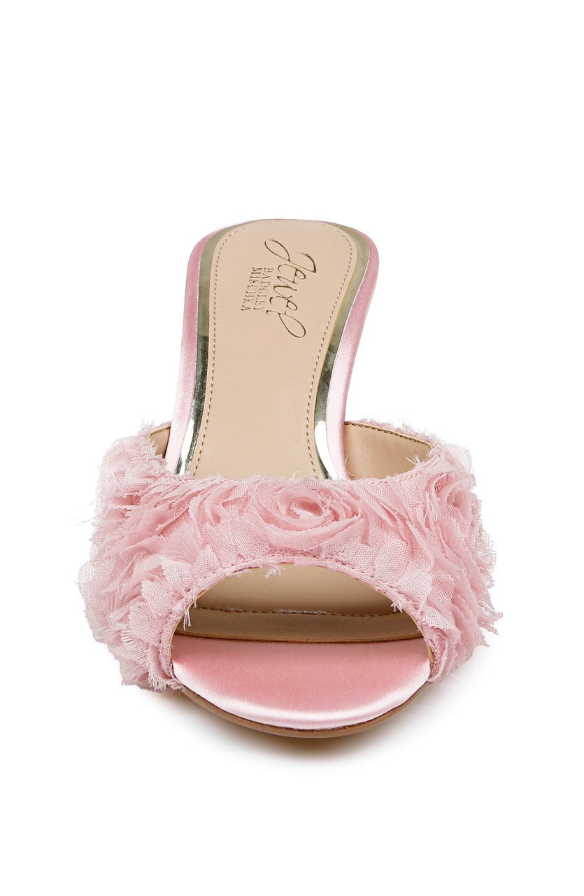 Scarlet Kitten Heel Mule Sandals