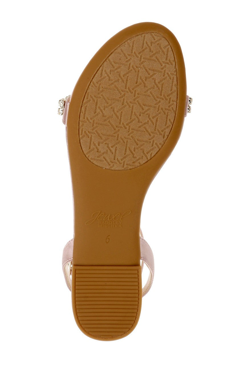 Daria Pearl and Crystal Flat Sandals