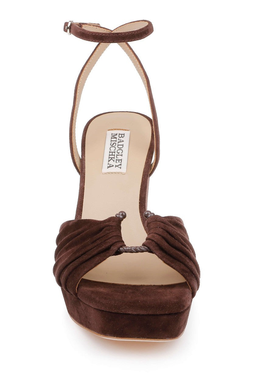 Veda Platform Block Heel Sandal with Ankle Strap