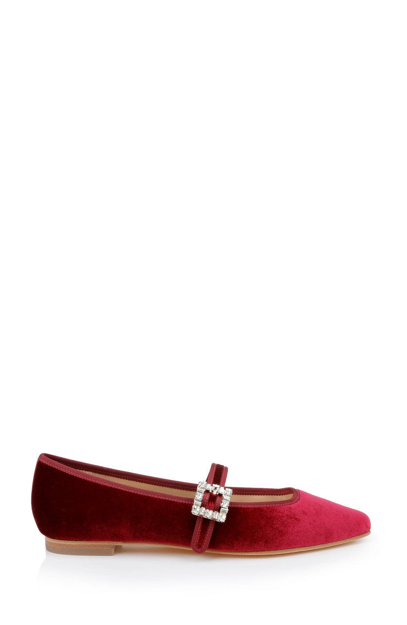 Brystol Ballerina Flats with Crystal Buckle
