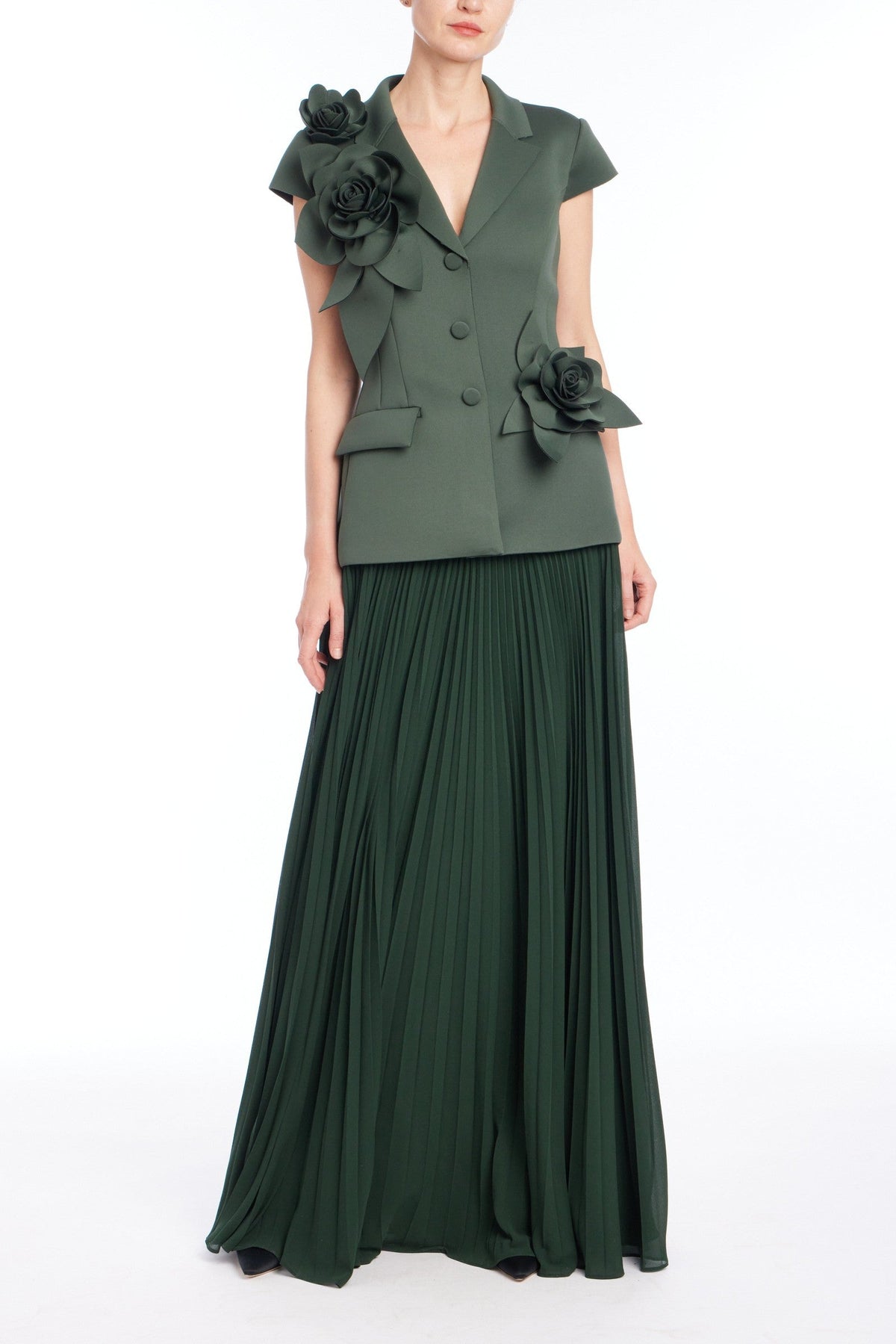 Faux Two-Piece Gown