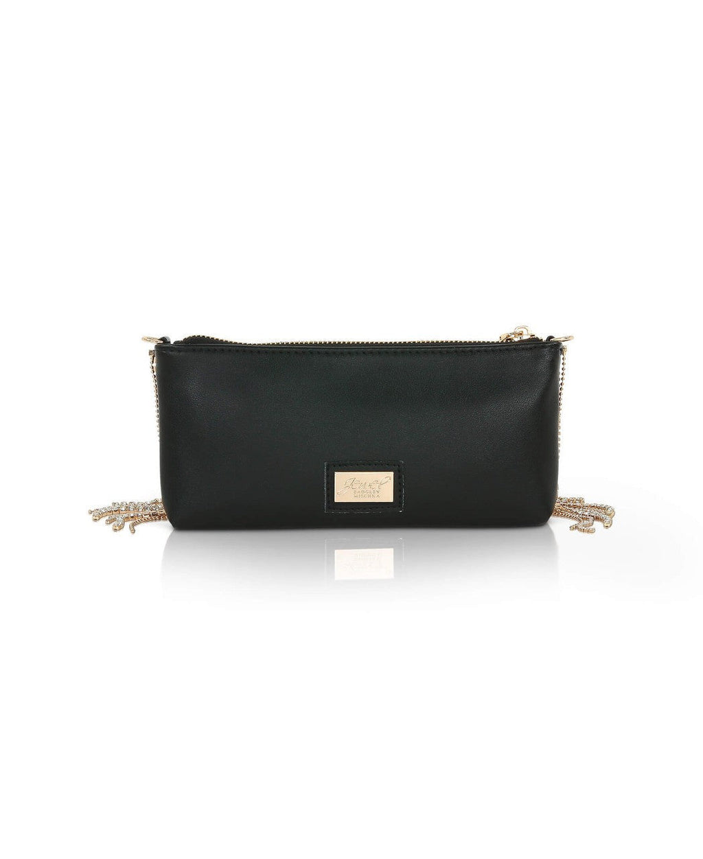 Piper Top Zip Crystal Fringe Leather Crossbody