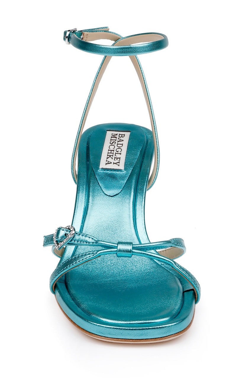 Brynna Leather Sandals with Heart Buckle