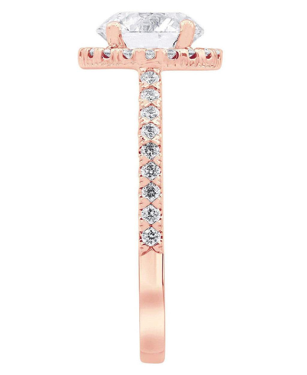 Diamond Halo Solitaire Plus Engagement Ring