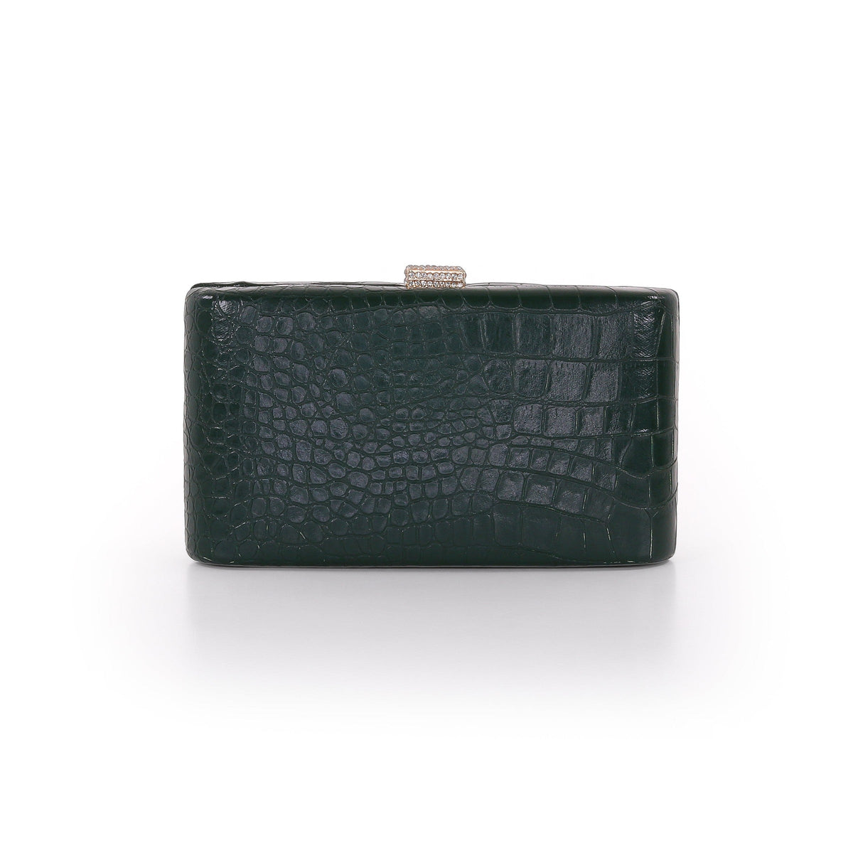 Cleo Croc Embossed Leather Minaudiere