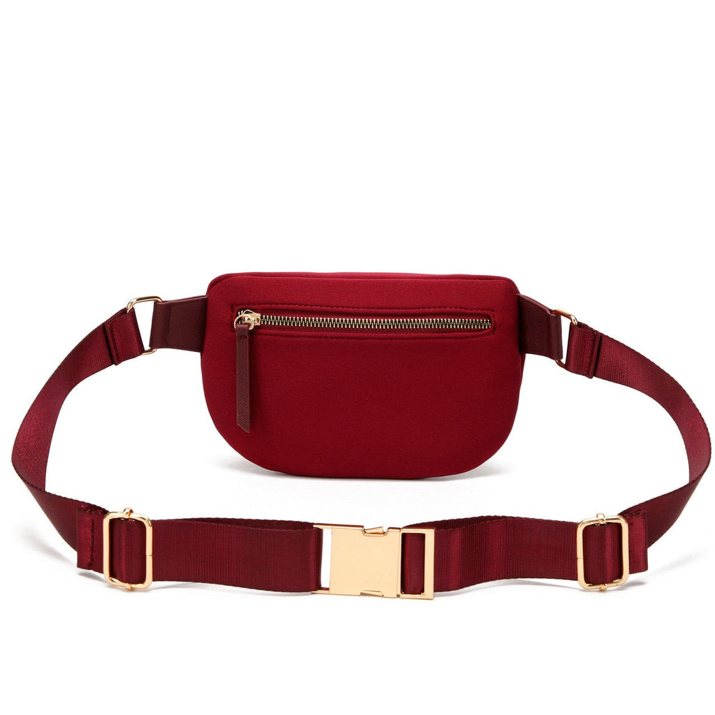Sage Scuba and Vegan Leather Belt Bag