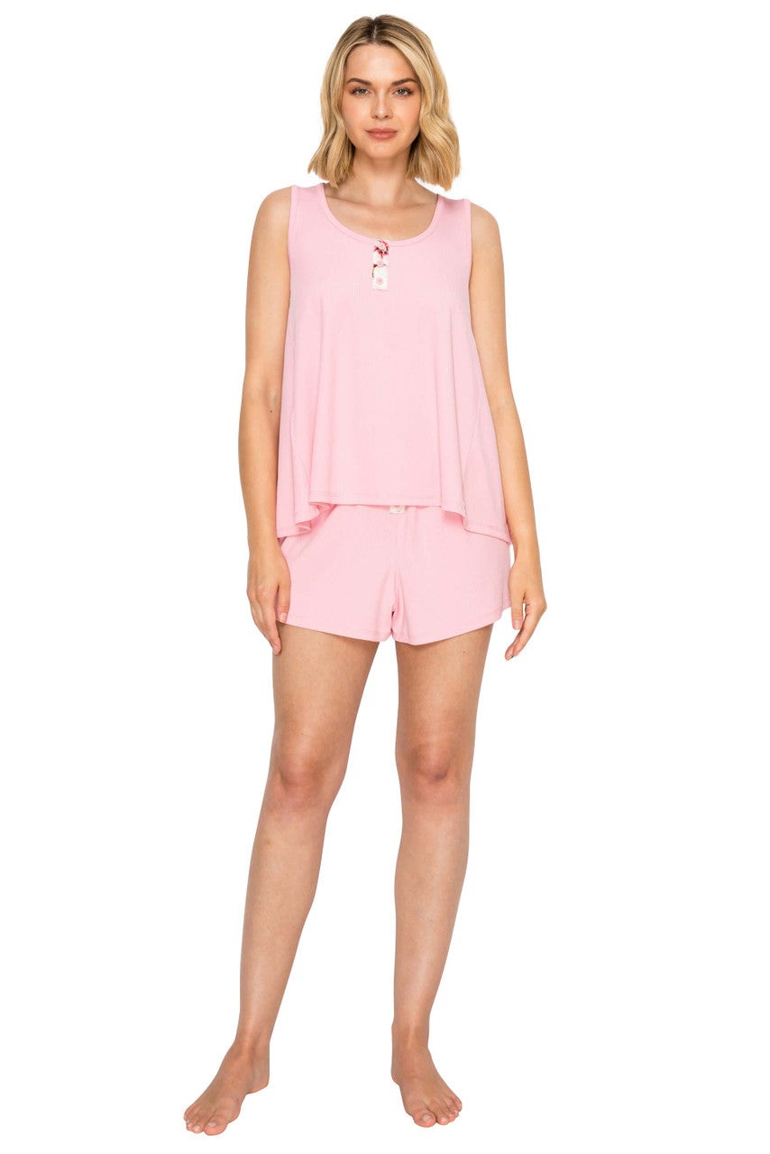 Luxe Rib Modal Blend Henley Top & Short Set