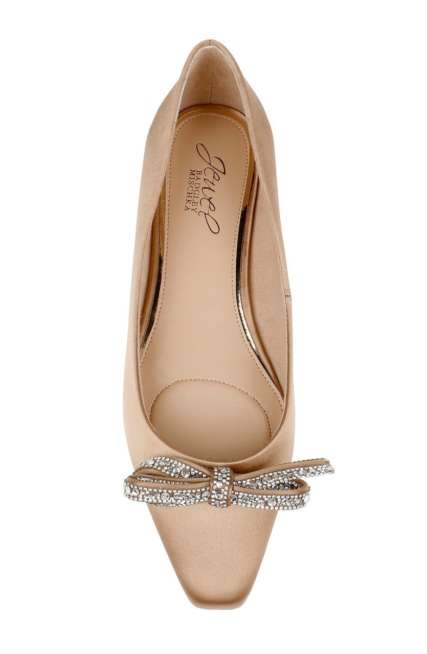 Hesther Ballerina Flats with Rhinestone Bow